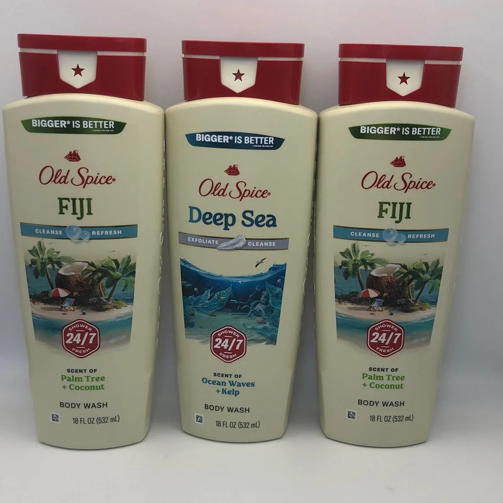 Fiji and Deep‎ Sea Body Wash Set - Red and Cream